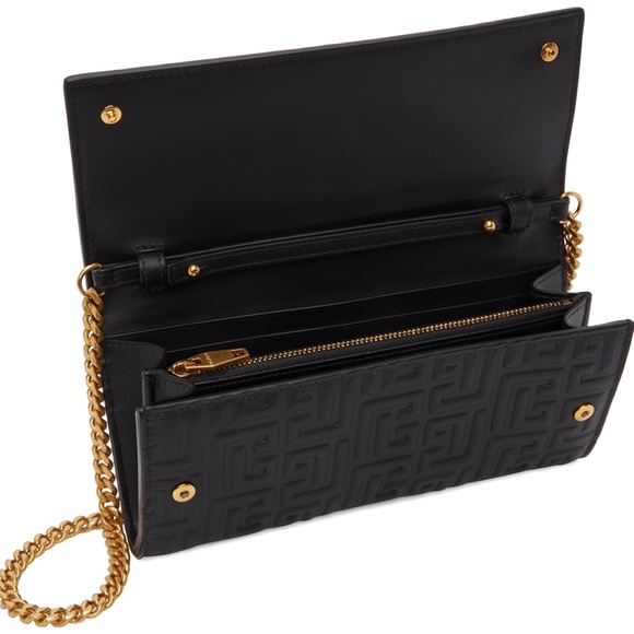 Balmain Black 1945 Wallet On Chain - Picture 4 of 12